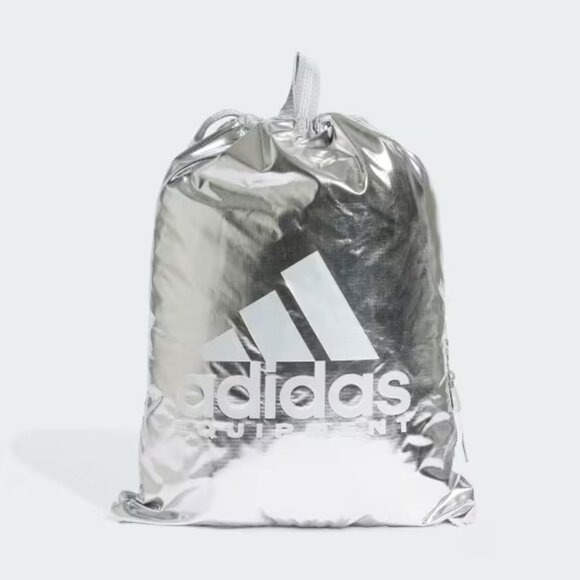adidas Silver Accessory Pouch Bag Gymsack - Picture 1 of 4